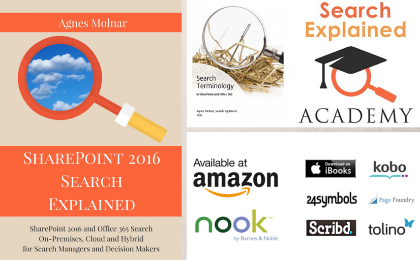 SharePoint 2016 Search Explained book n Amazon, Nook, iBooks, 24symbols, Scribd, Kobo, Page Foundry, Tolino