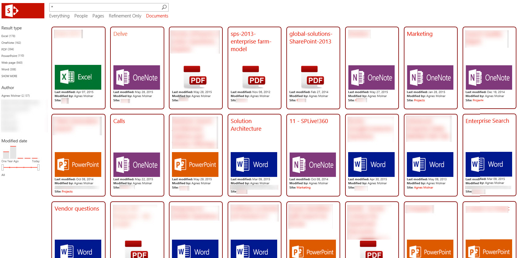 Document Search custom Display Template