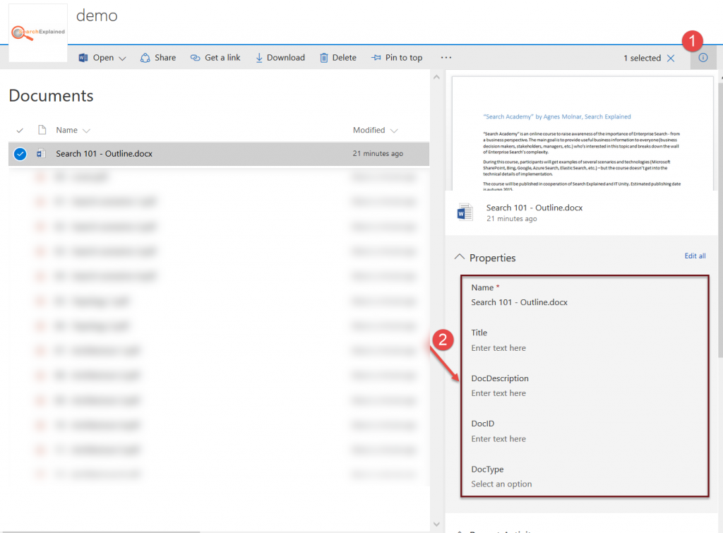 sharepoint-online-document-library-information-panel