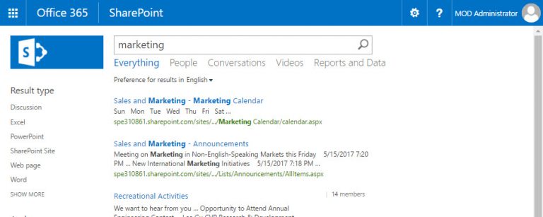 Search Pages