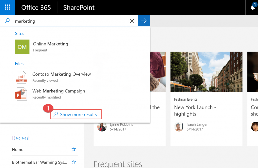 Modern search UI: Show more results