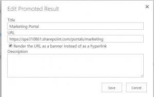 SharePoint Search Query Rule Add Promoted Result