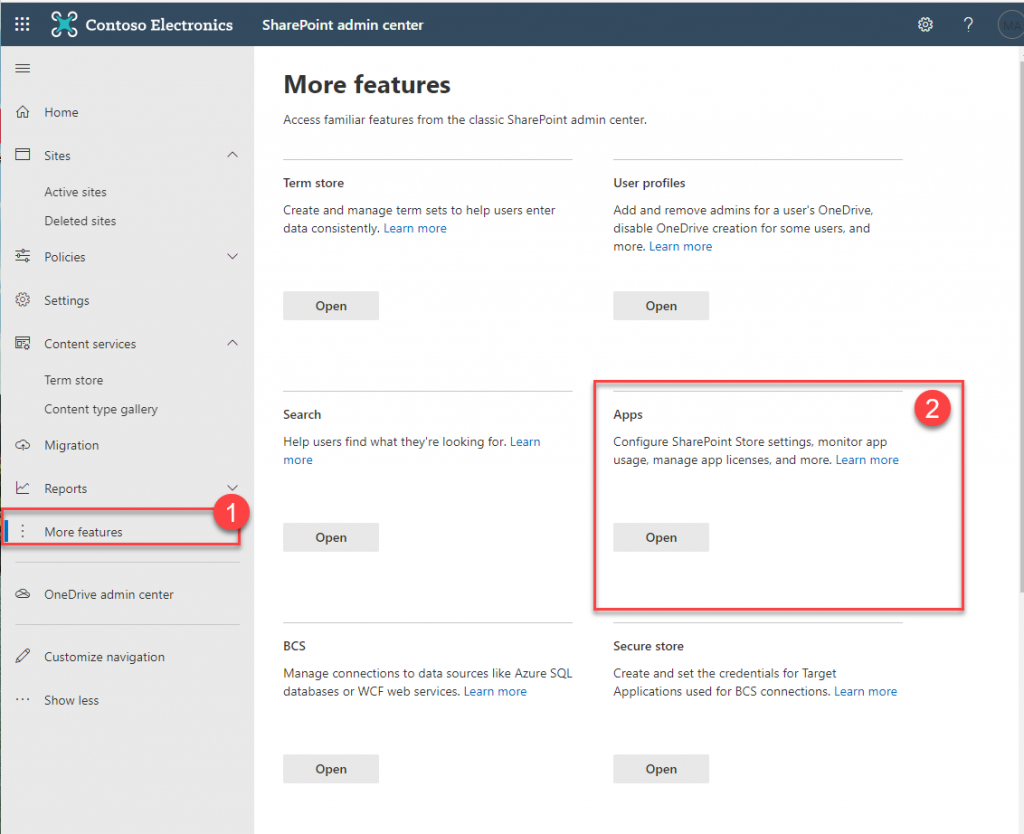 Open the SharePoint App Catalog.
